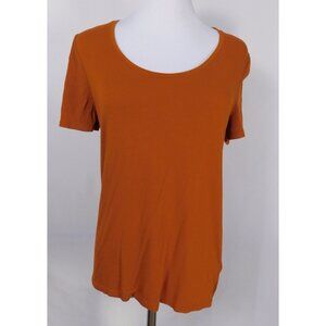 A New Day Womens Rust Orange Scoop Neck Short Sleeve T-Shirt X-Small